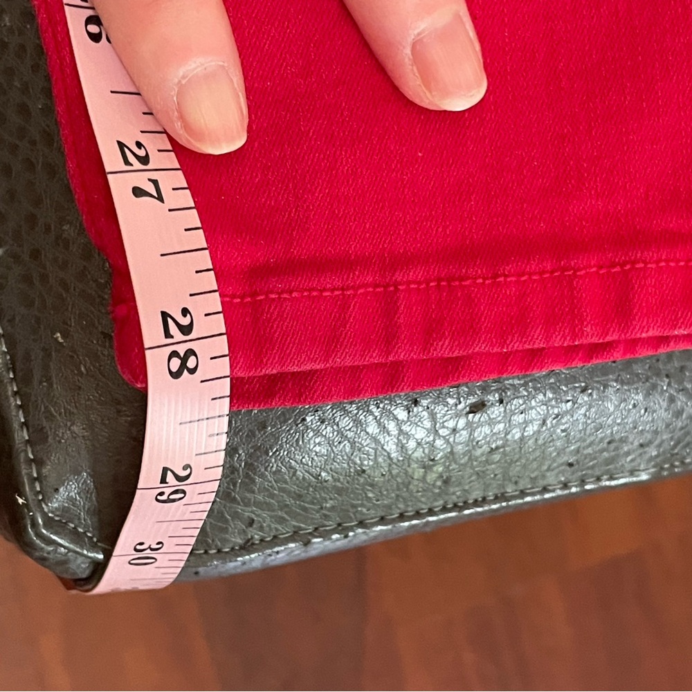 Karen Kane Red skinny Jean size 14 high rise cotton spandex stretch five pockets - Picture 11 of 12